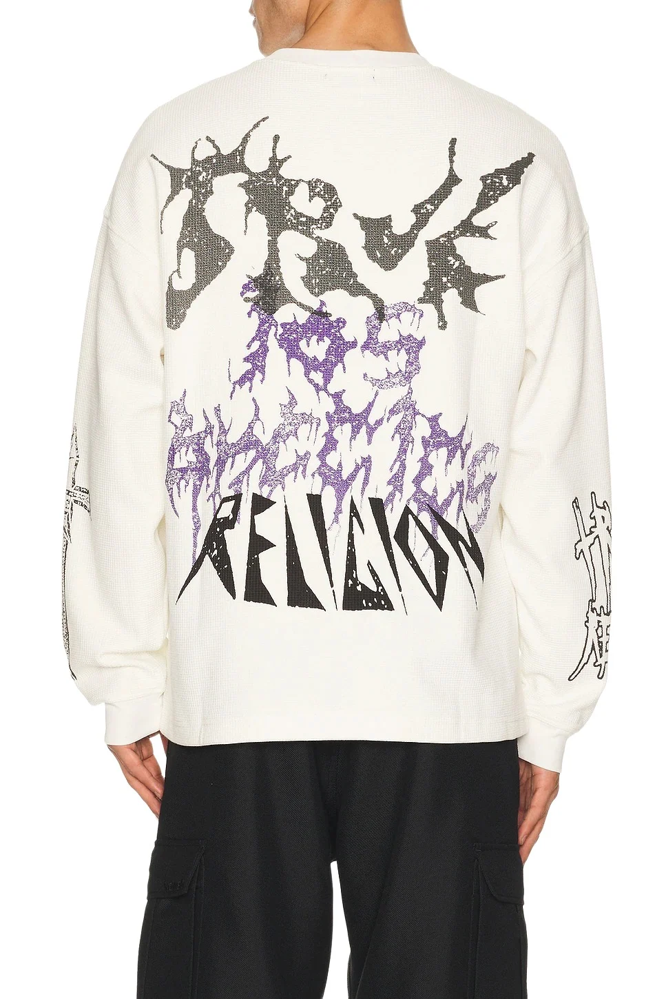 True Religion Scribble Waffle Tee