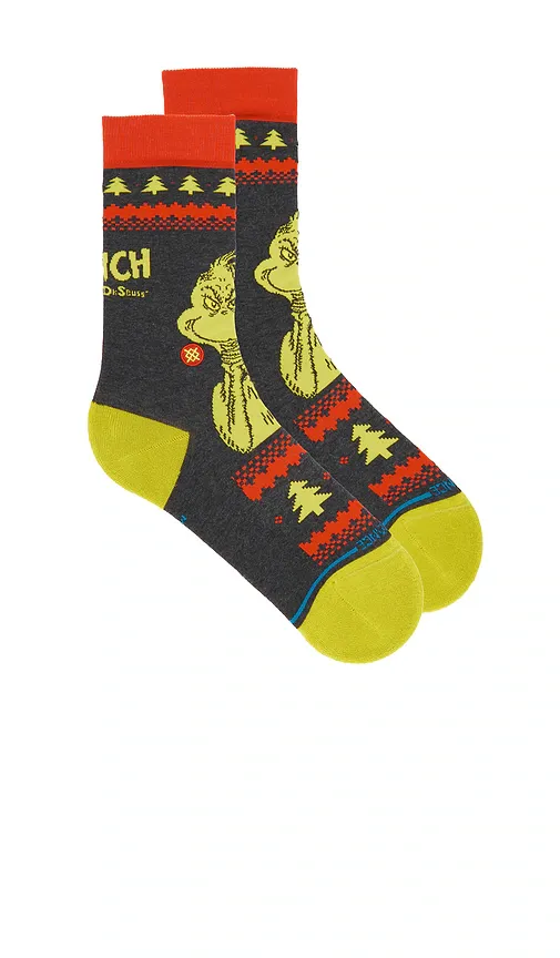 Stance Grinch Sweater Crew Socks | Thumbnail 2