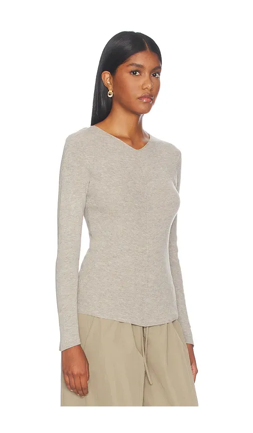 Fear of God Essentials Womens Rib Knit Chevron V-neck | Thumbnail 2 Fear of God Essentials Womens Rib Knit Chevron V-neck | Thumbnail 2