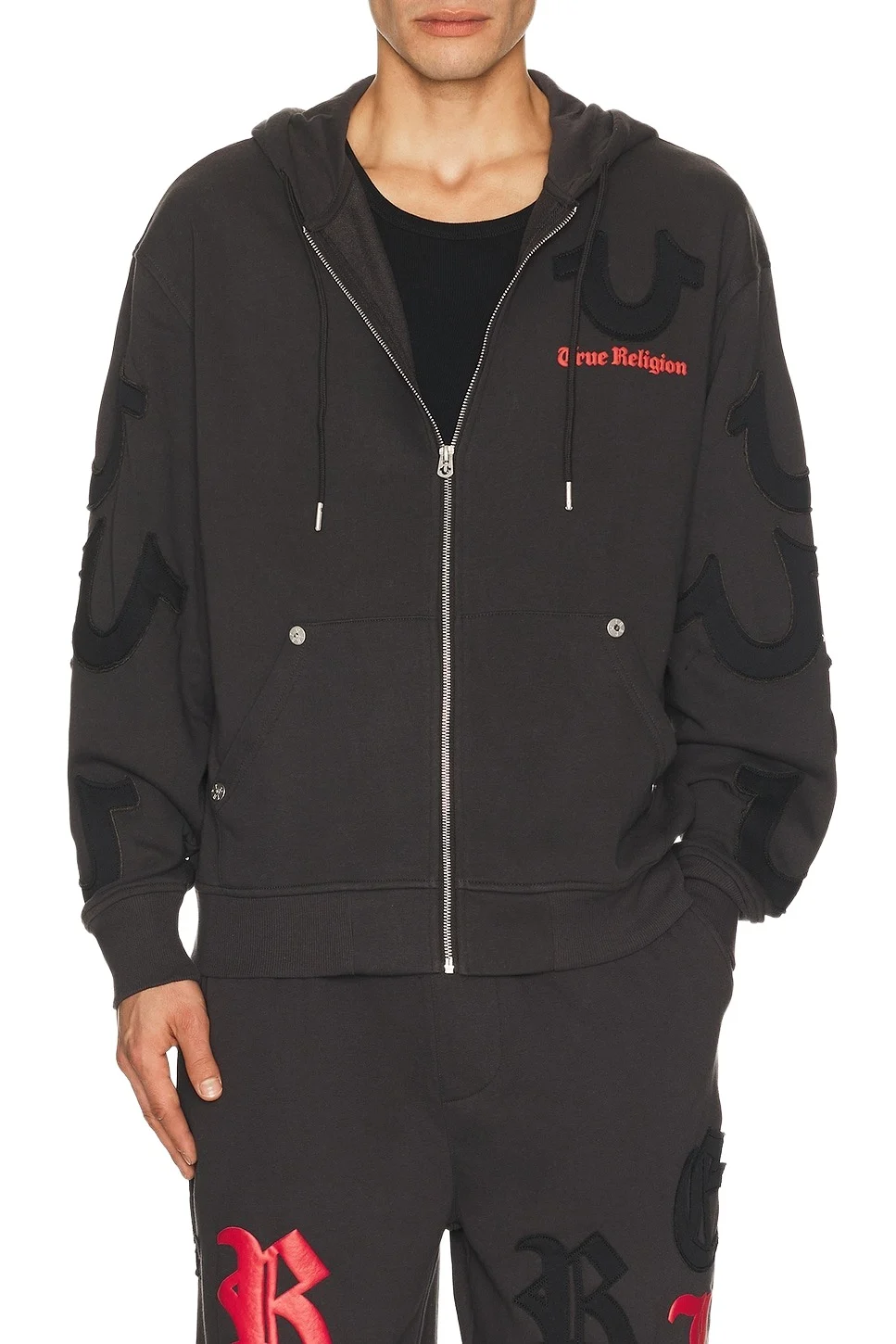 Tossed Logo Zip Hoodie Tossed Logo Zip Hoodie