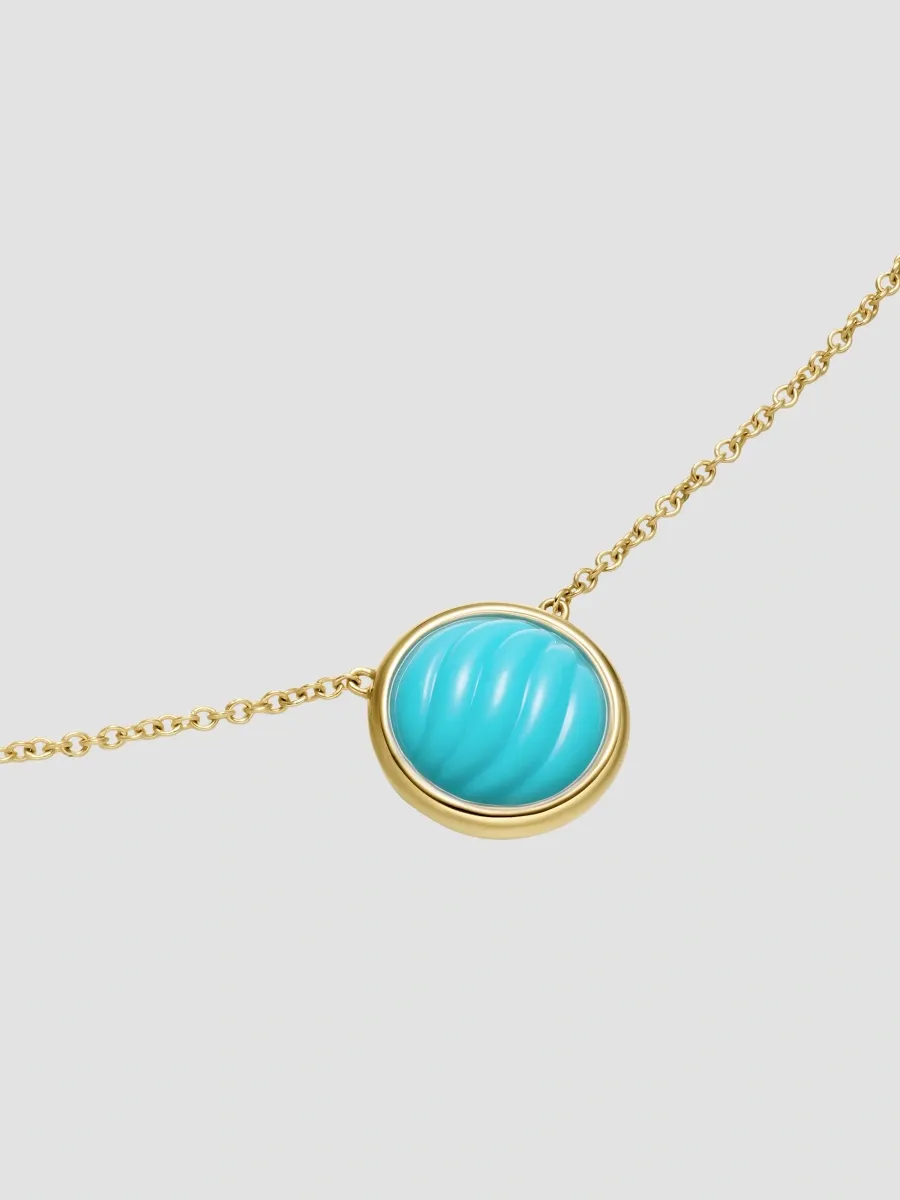 David Yurman Women's Sculpted Cable Pendant Necklace in 18K Yellow Gold | Thumbnail 4
