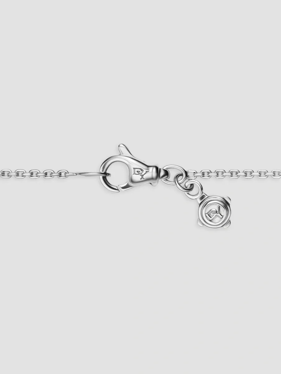 David Yurman Women's Petite Starburst and Pearl Station Chain Necklace in Sterling Silver, 6MM | Thumbnail 4