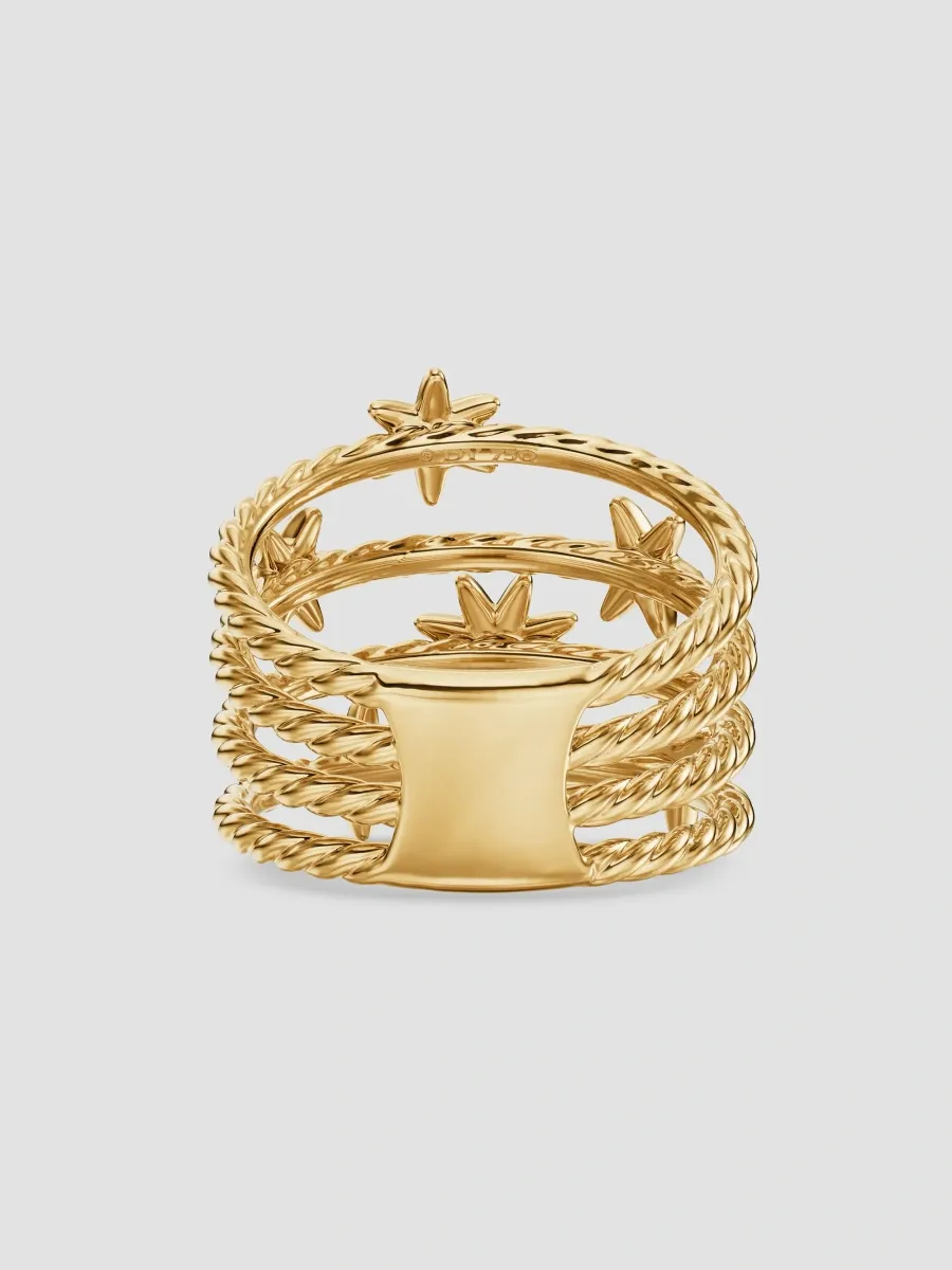 David Yurman Women's Petite Starburst Multi Row Ring in 18K Yellow Gold | Thumbnail 5