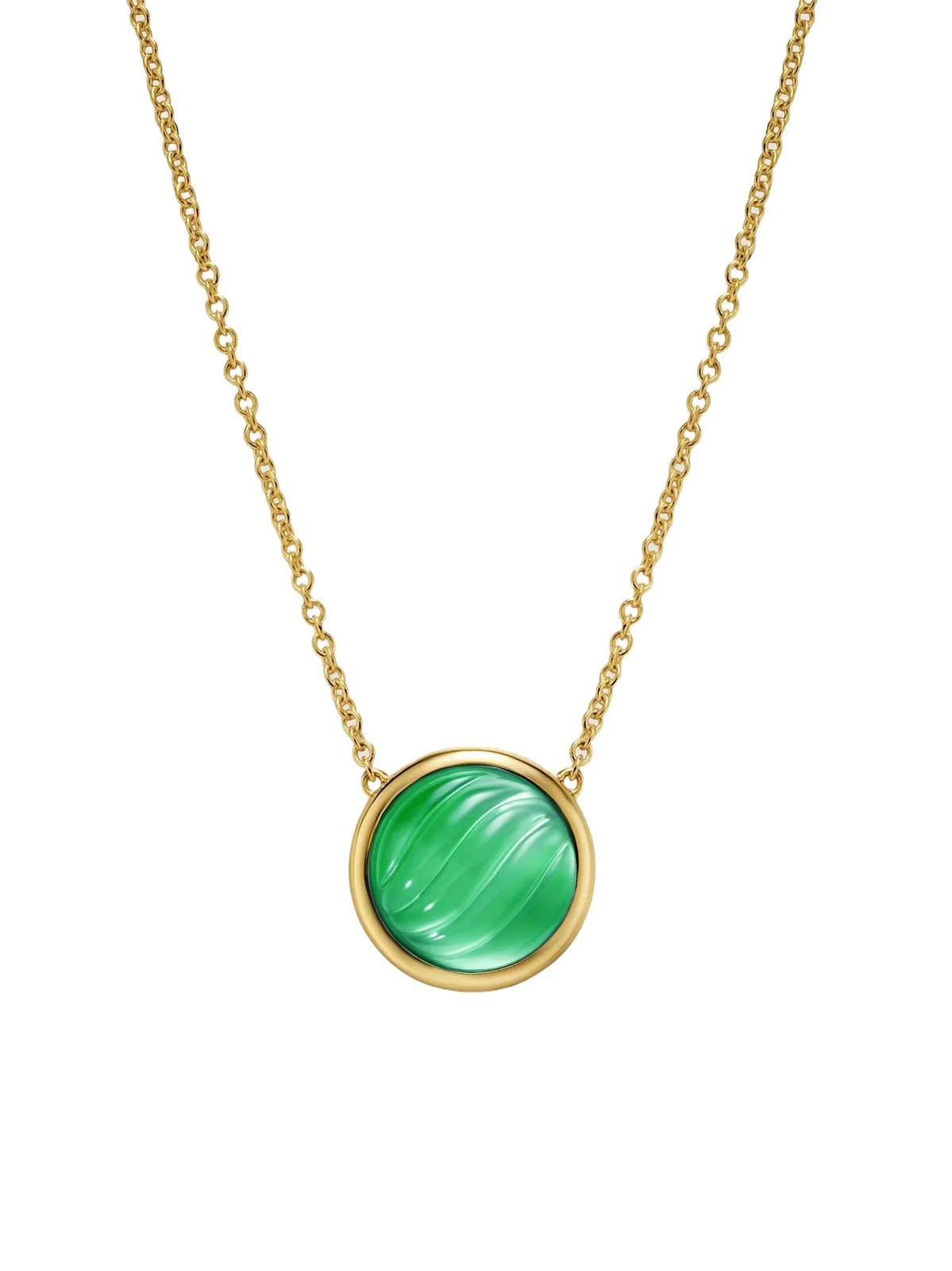 Women's Sculpted Cable Pendant Necklace in 18K Yellow Gold Women's Sculpted Cable Pendant Necklace in 18K Yellow Gold