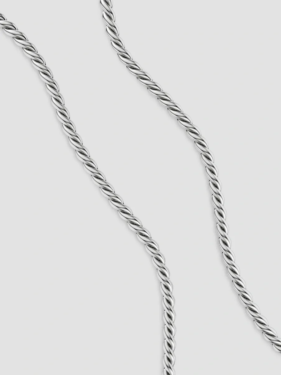 David Yurman Men's Sculpted Cable Chain Necklace in Sterling Silver, 5.7MM | Thumbnail 3 David Yurman Men's Sculpted Cable Chain Necklace in Sterling Silver, 5.7MM | Thumbnail 3
