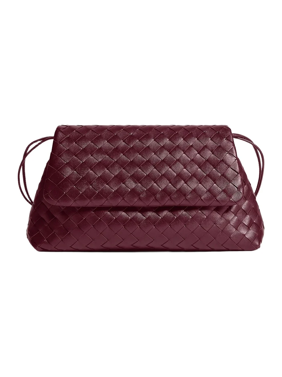 Women's Giorno Intrecciato-Leather Pouch