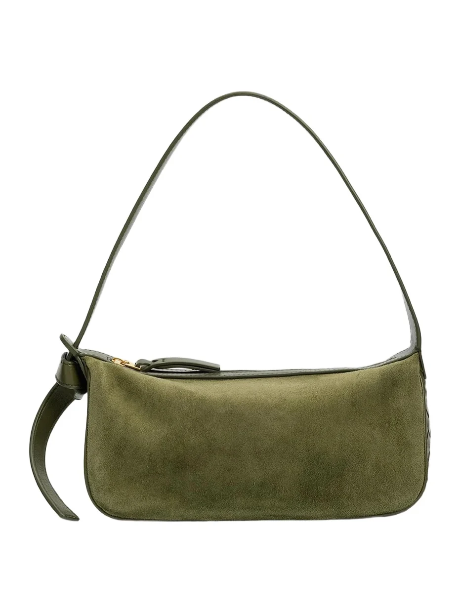Bottega Veneta Women's Nodo Intrecciato Suede Shoulder Bag