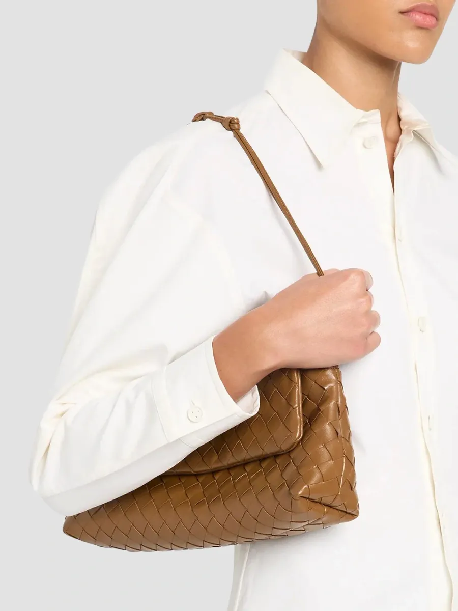 Bottega Veneta Women's Giorno Intrecciato-Leather Pouch | Thumbnail 2 Bottega Veneta Women's Giorno Intrecciato-Leather Pouch | Thumbnail 2