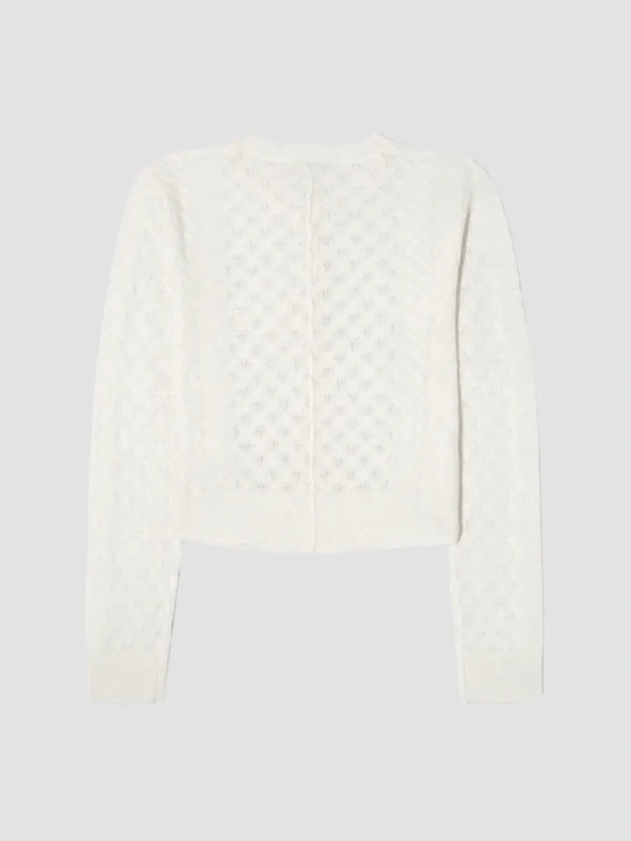 RE/DONE Women's Emma Cable-Stitch Cardigan | Thumbnail 5