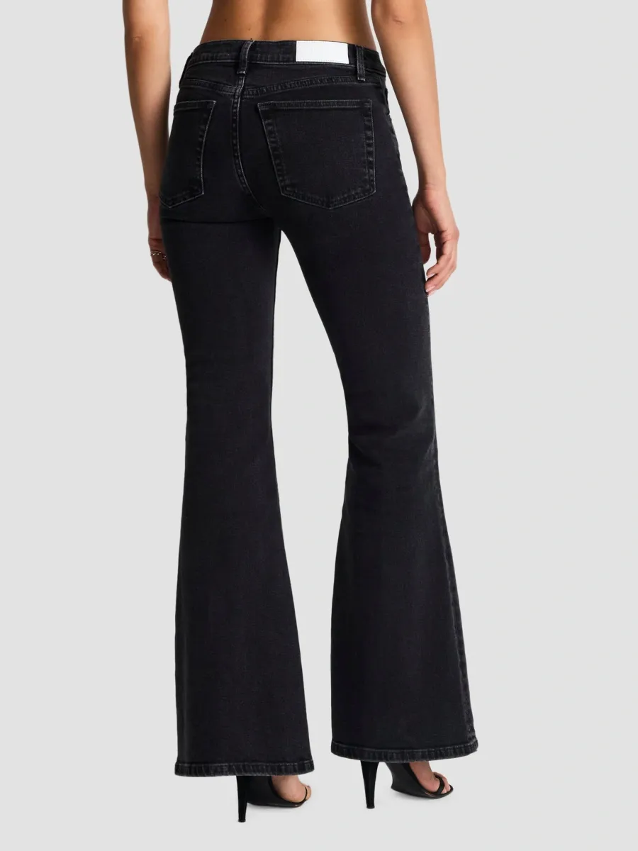 RE/DONE Women's Struttini Mid-Rise Wide-Leg Flared Jeans | Thumbnail 3