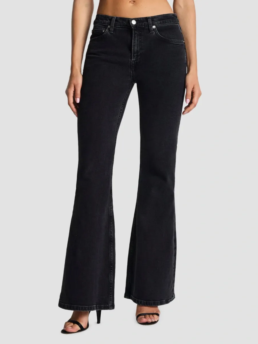 RE/DONE Women's Struttini Mid-Rise Wide-Leg Flared Jeans | Thumbnail 4