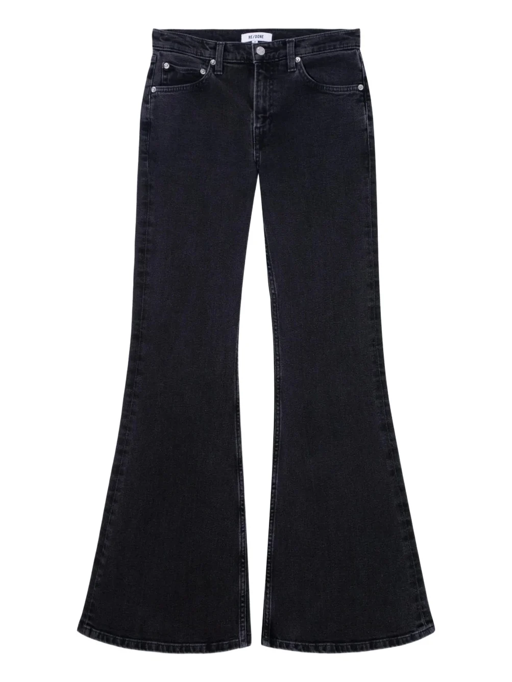RE/DONE Women's Struttini Mid-Rise Wide-Leg Flared Jeans