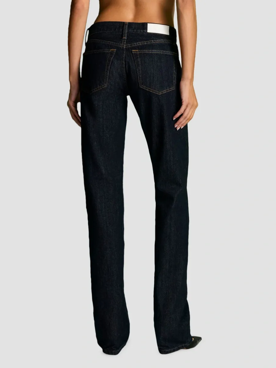 RE/DONE Women's Kaia Mid-Rise Straight-Leg Jeans | Thumbnail 3