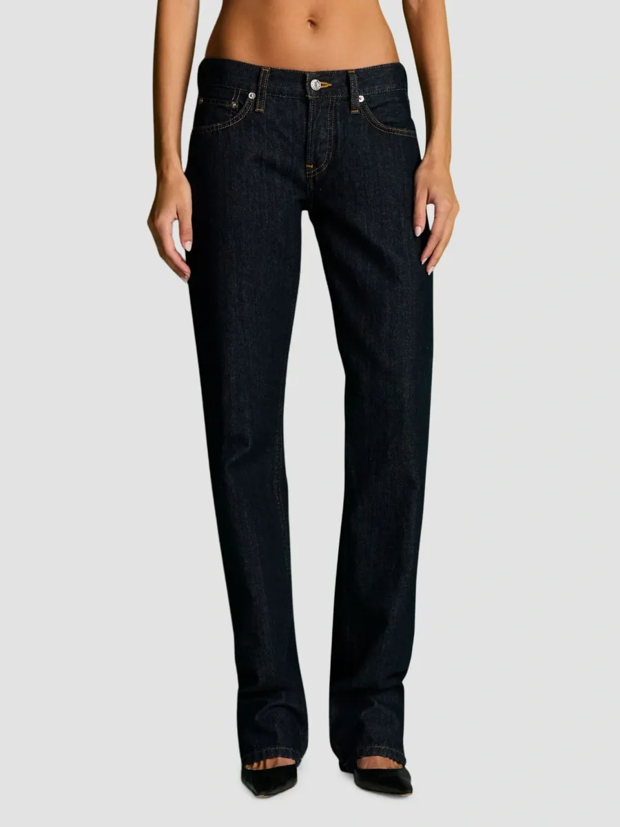 RE/DONE Women's Kaia Mid-Rise Straight-Leg Jeans | Thumbnail 4