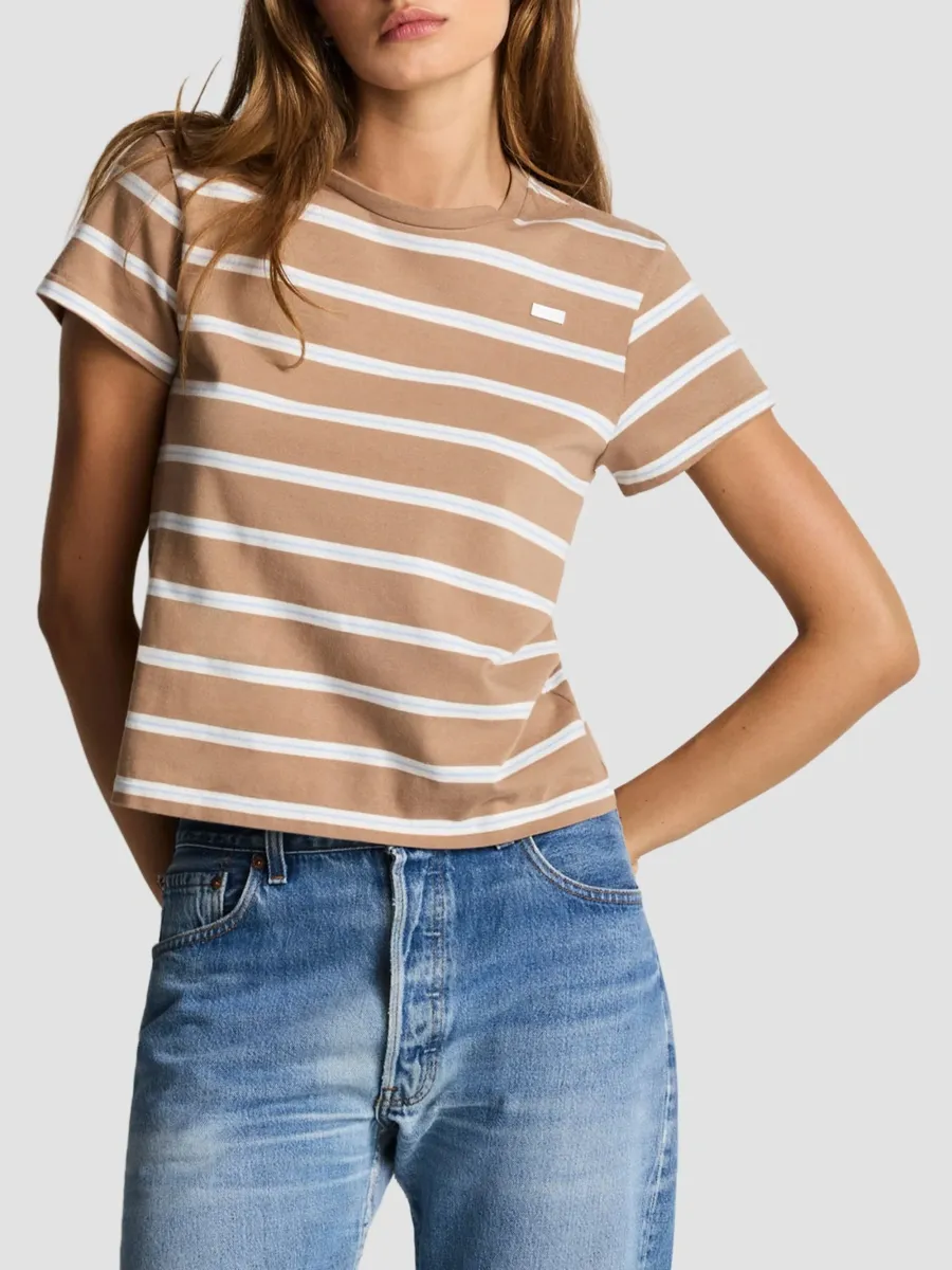 RE/DONE Women's Striped Cotton Classic T-Shirt | Thumbnail 4 RE/DONE Women's Striped Cotton Classic T-Shirt | Thumbnail 4