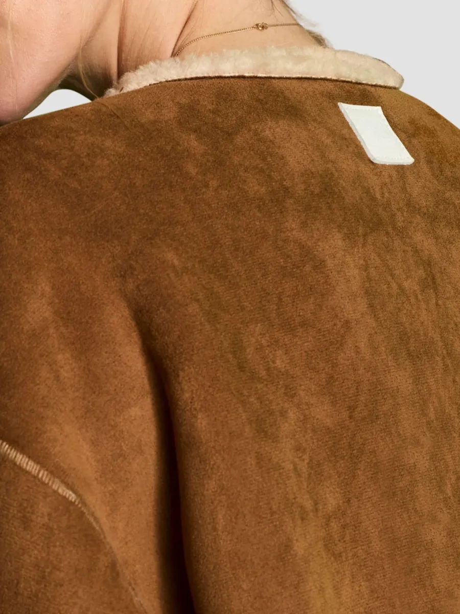 RE/DONE Women's Mara Sherpa Snap Jacket | Thumbnail 4 RE/DONE Women's Mara Sherpa Snap Jacket | Thumbnail 4