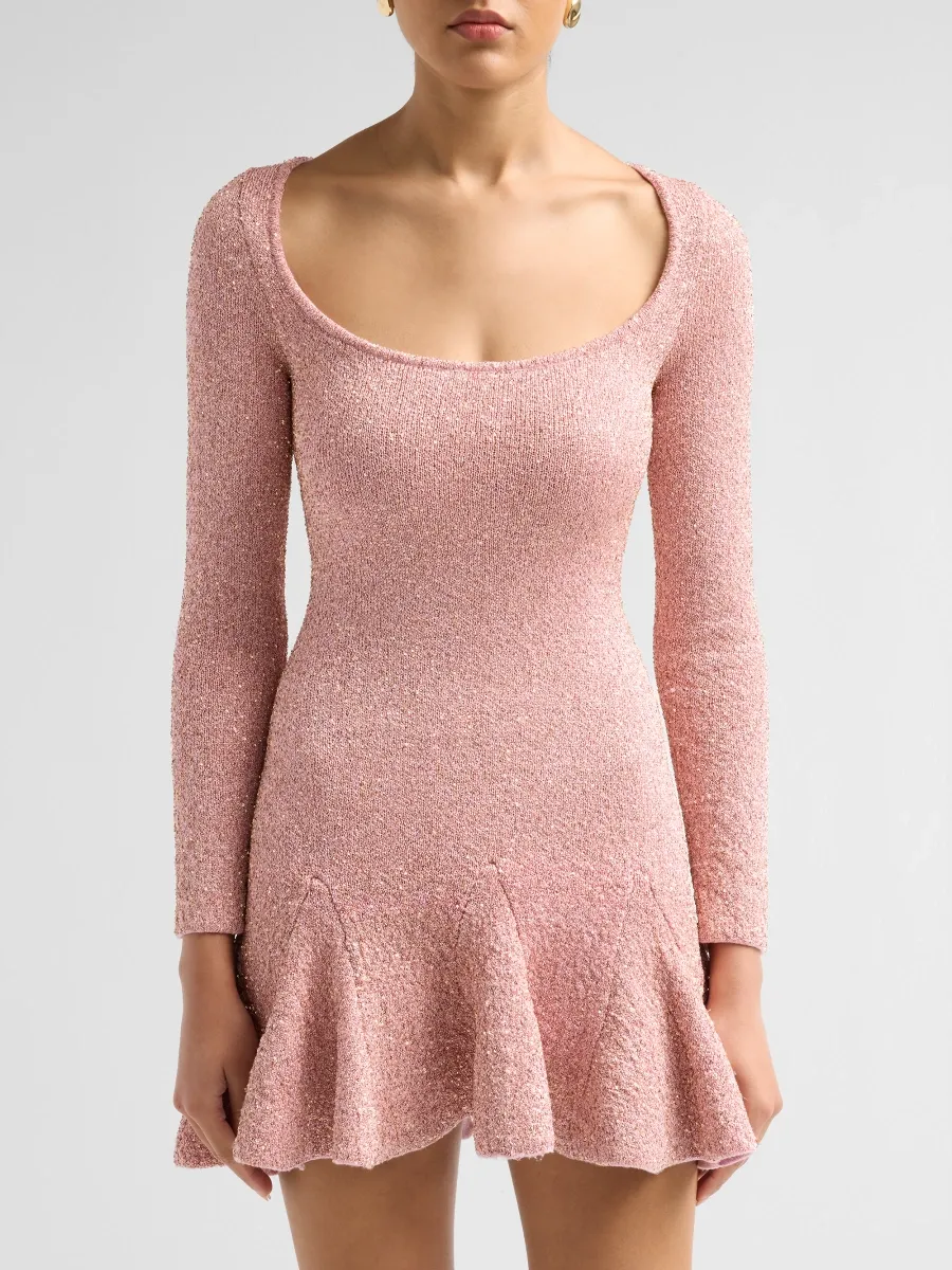 LoveShackFancy Women's Fiorita Textured Scoopneck Mini Dress | Thumbnail 5 LoveShackFancy Women's Fiorita Textured Scoopneck Mini Dress | Thumbnail 5