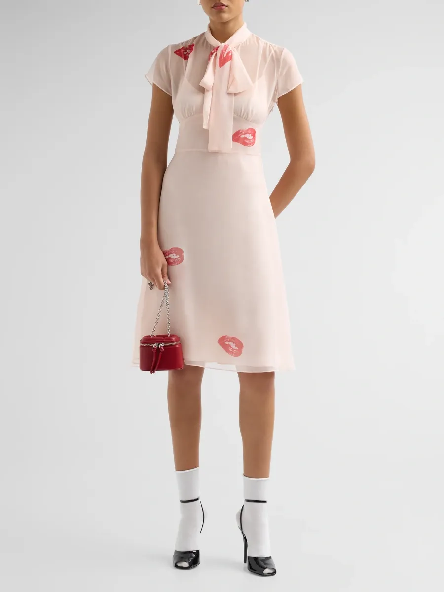 Marc Jacobs Women's Lips Tieneck Knee-Length Dress | Thumbnail 2 Marc Jacobs Women's Lips Tieneck Knee-Length Dress | Thumbnail 2