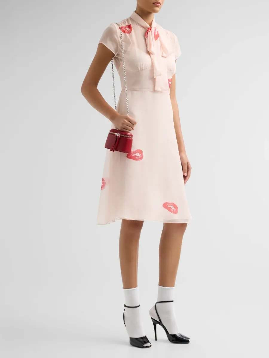 Marc Jacobs Women's Lips Tieneck Knee-Length Dress | Thumbnail 4 Marc Jacobs Women's Lips Tieneck Knee-Length Dress | Thumbnail 4