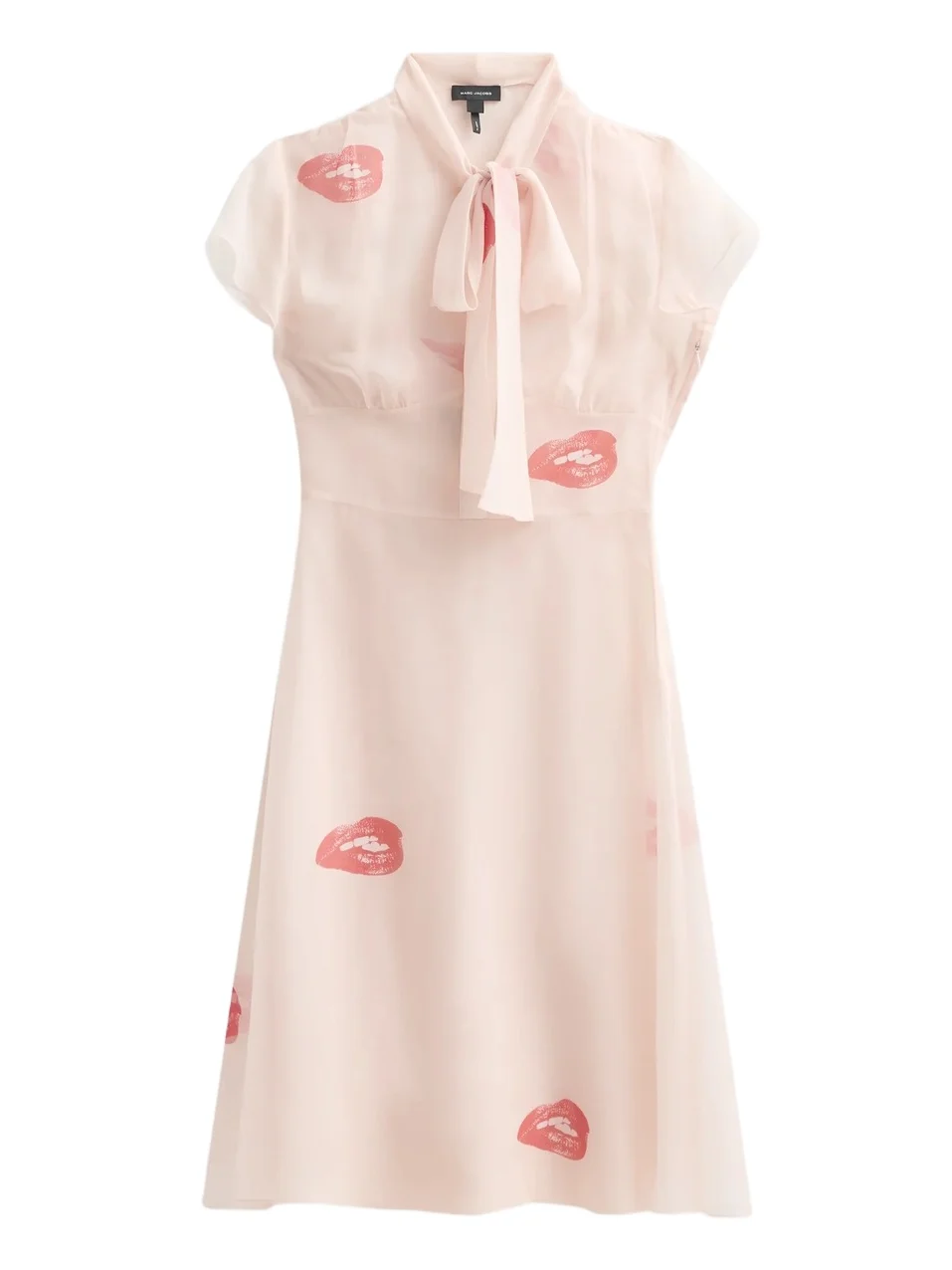 Women's Lips Tieneck Knee-Length Dress