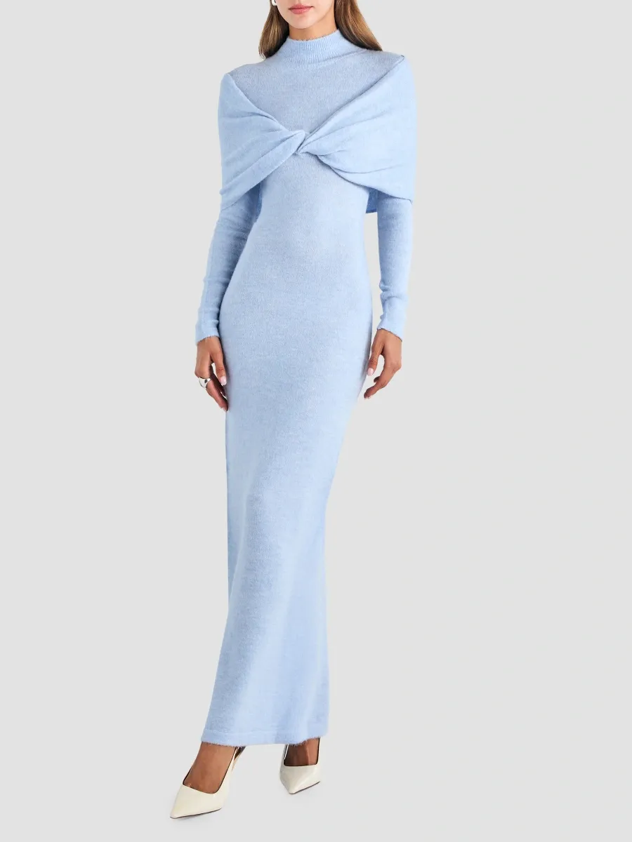 SEROYA Women's Zephy Twist Knit Maxi Dress | Thumbnail 4 SEROYA Women's Zephy Twist Knit Maxi Dress | Thumbnail 4