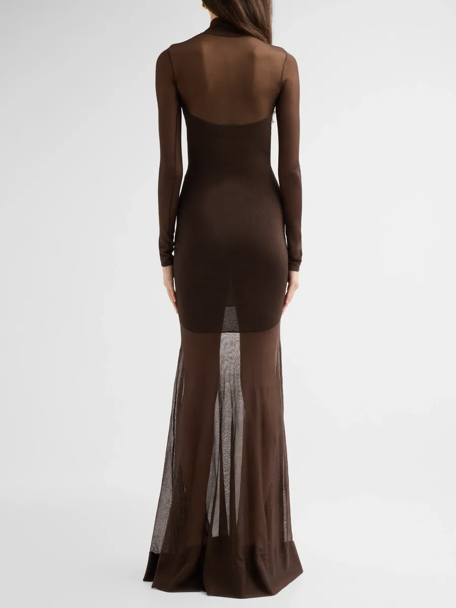 SEROYA Women's Angie Mesh & Knit Maxi Dress | Thumbnail 3 SEROYA Women's Angie Mesh & Knit Maxi Dress | Thumbnail 3