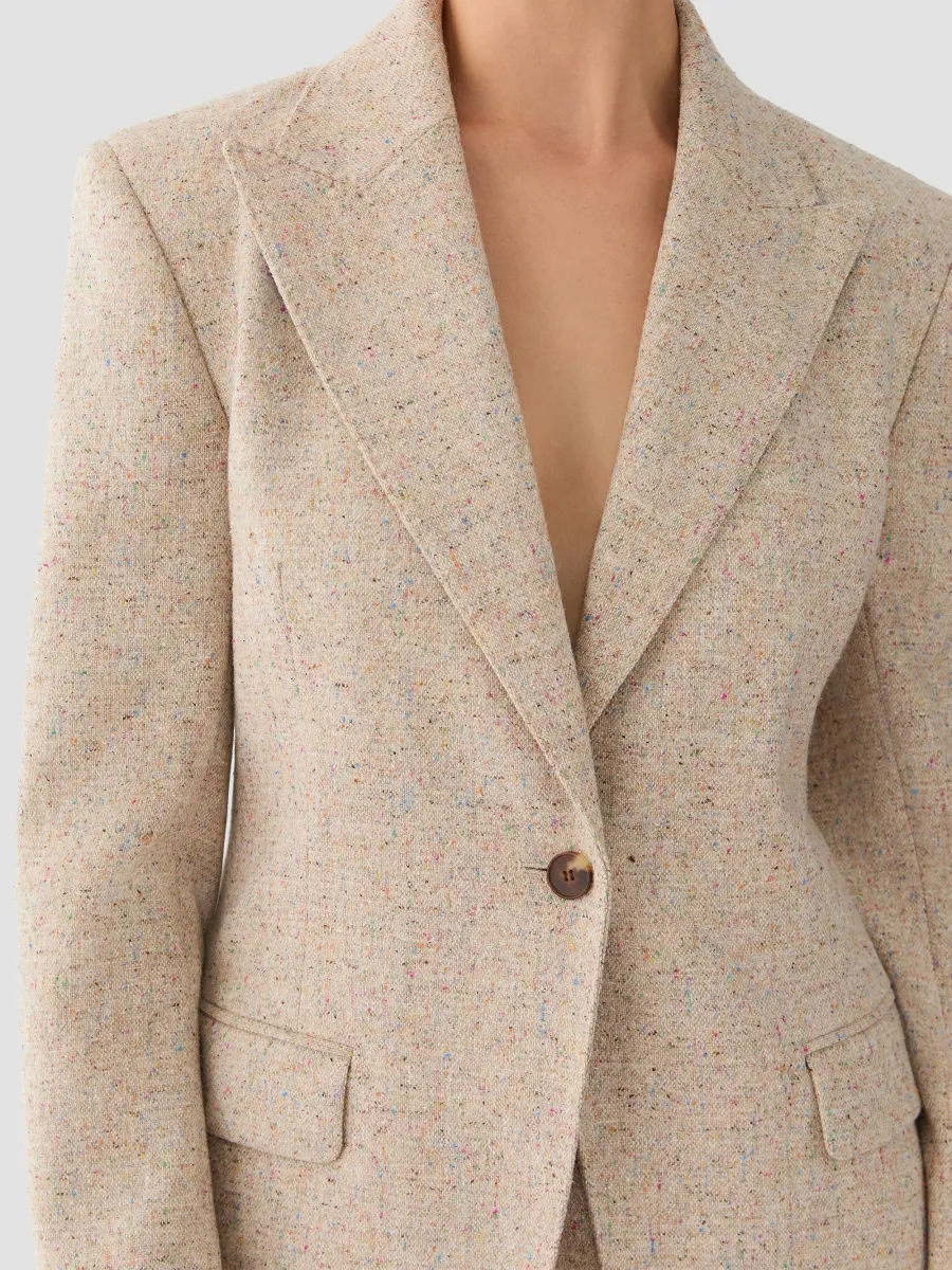 Lafayette 148 New York Women's Peak Lapel Dongeal Tweed Blazer | Thumbnail 5 Lafayette 148 New York Women's Peak Lapel Dongeal Tweed Blazer | Thumbnail 5