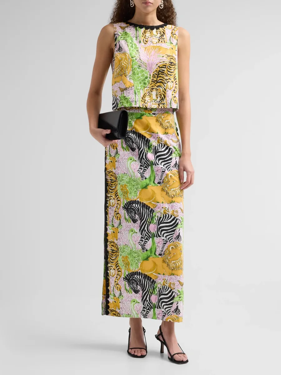 Lilly Pulitzer Women's Sanders Zoo Print Maxi Skirt | Thumbnail 2 Lilly Pulitzer Women's Sanders Zoo Print Maxi Skirt | Thumbnail 2