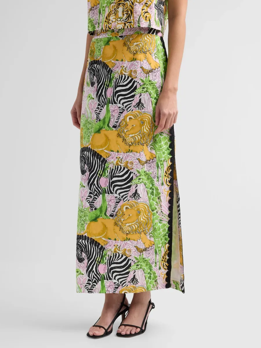 Lilly Pulitzer Women's Sanders Zoo Print Maxi Skirt | Thumbnail 4 Lilly Pulitzer Women's Sanders Zoo Print Maxi Skirt | Thumbnail 4