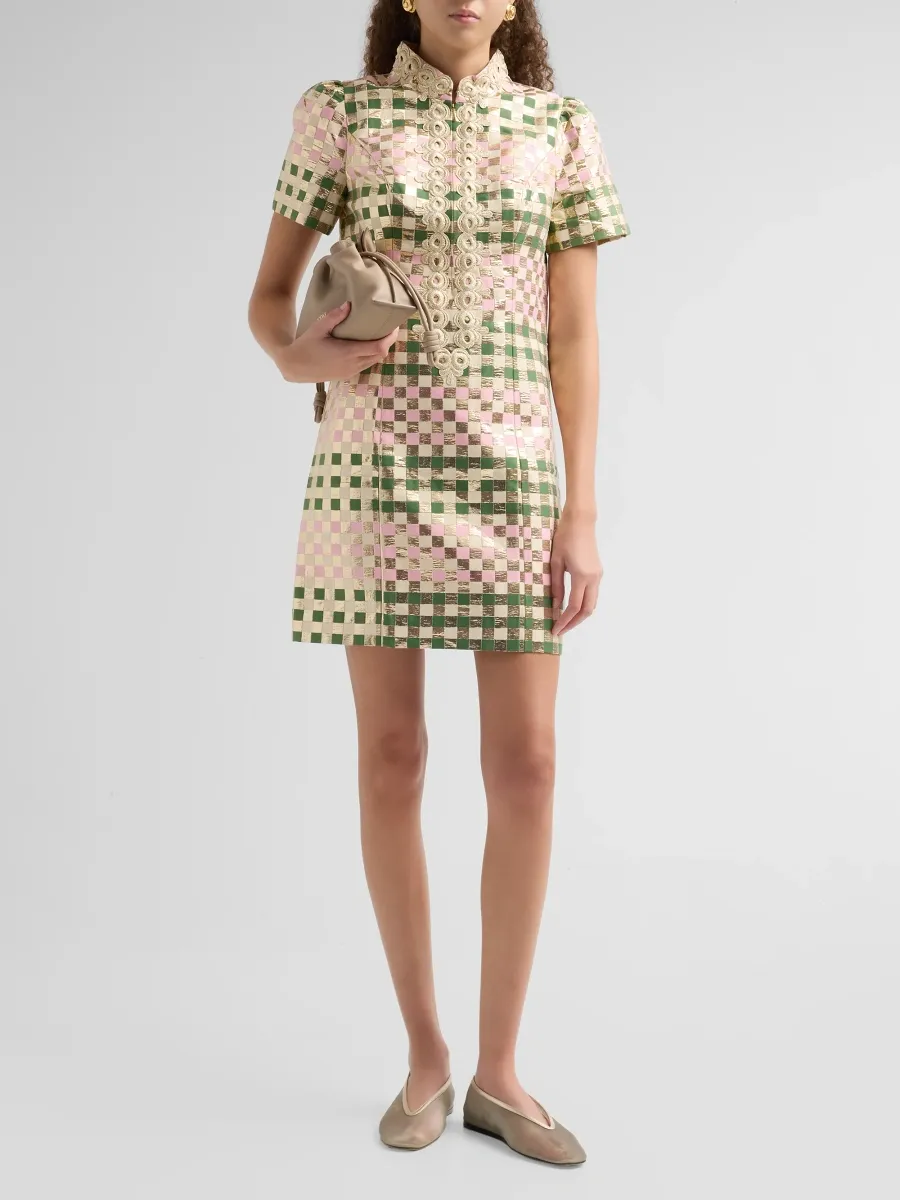 Lilly Pulitzer Women's Carty Jacquard Gingham Shift Mini Dress | Thumbnail 2 Lilly Pulitzer Women's Carty Jacquard Gingham Shift Mini Dress | Thumbnail 2