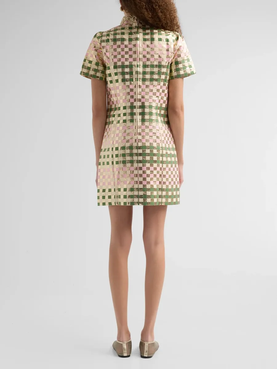 Lilly Pulitzer Women's Carty Jacquard Gingham Shift Mini Dress | Thumbnail 3 Lilly Pulitzer Women's Carty Jacquard Gingham Shift Mini Dress | Thumbnail 3