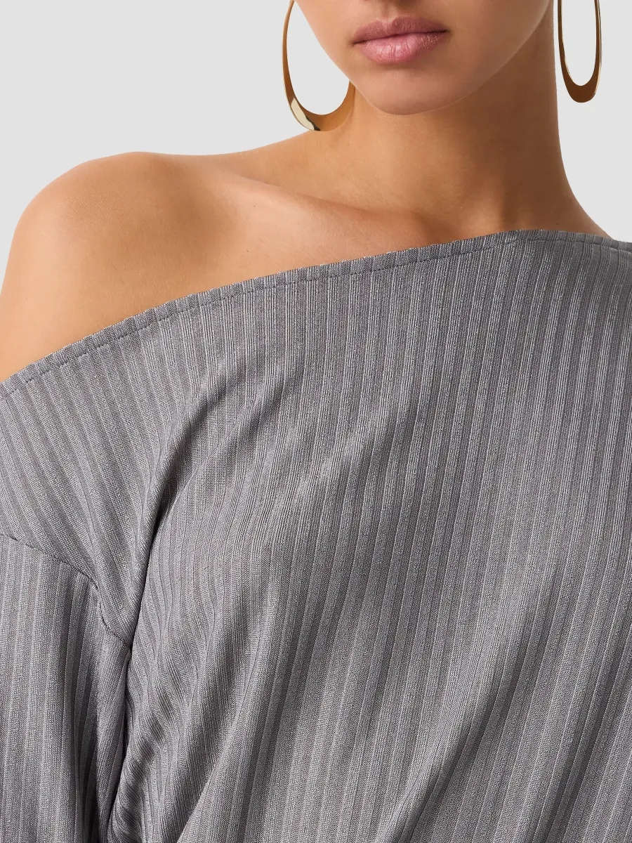 Ramy Brook Women's Fiore Rib-Knit Off-Shoulder Sweater | Thumbnail 4 Ramy Brook Women's Fiore Rib-Knit Off-Shoulder Sweater | Thumbnail 4