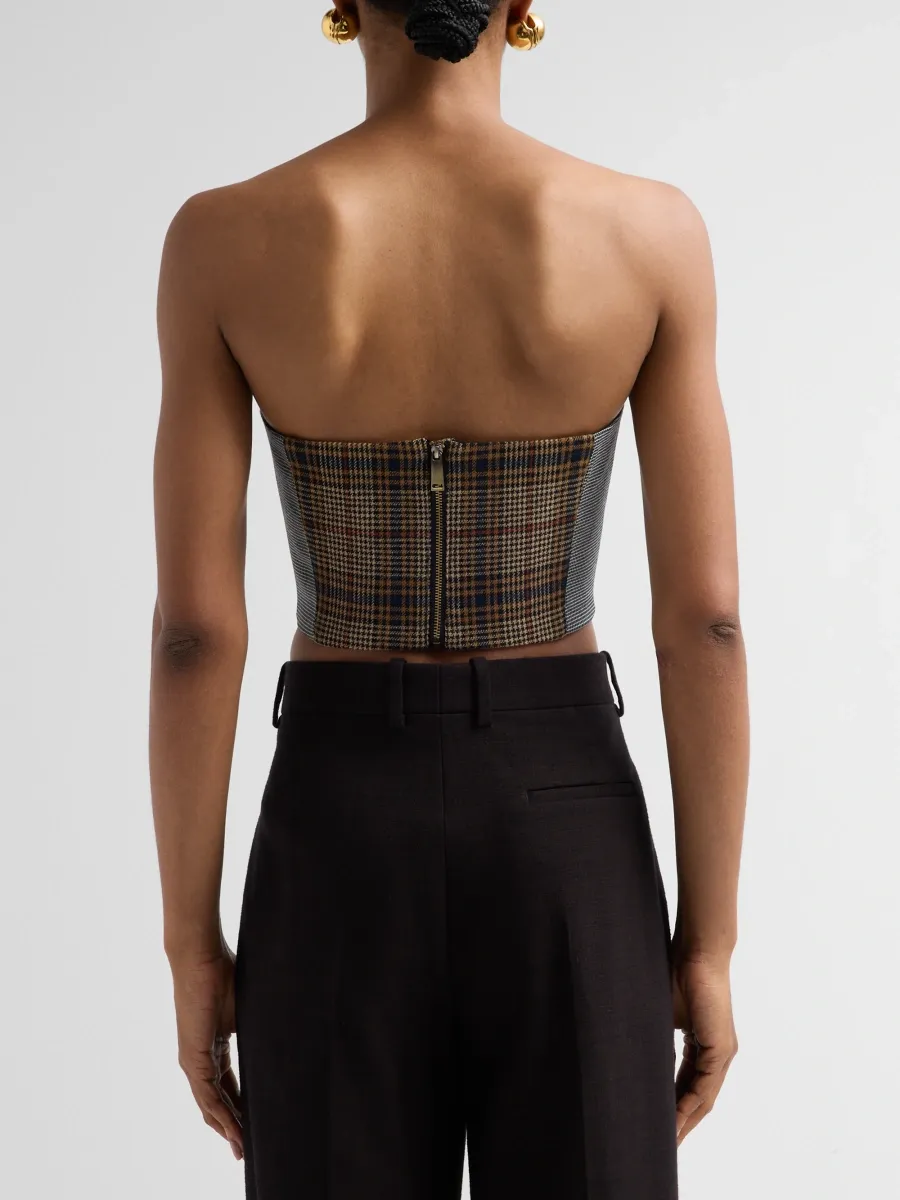 Ramy Brook Women's Bailey Plaid Wool-Blend Corset Top | Thumbnail 3 Ramy Brook Women's Bailey Plaid Wool-Blend Corset Top | Thumbnail 3