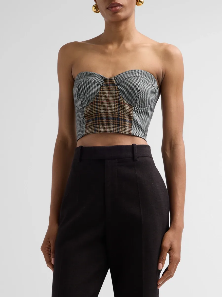 Ramy Brook Women's Bailey Plaid Wool-Blend Corset Top | Thumbnail 4 Ramy Brook Women's Bailey Plaid Wool-Blend Corset Top | Thumbnail 4