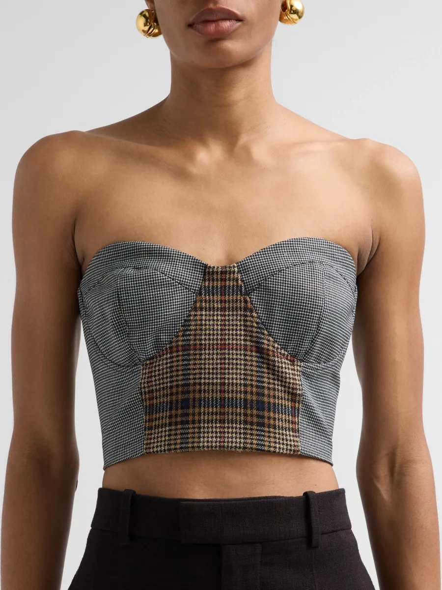 Ramy Brook Women's Bailey Plaid Wool-Blend Corset Top | Thumbnail 5 Ramy Brook Women's Bailey Plaid Wool-Blend Corset Top | Thumbnail 5