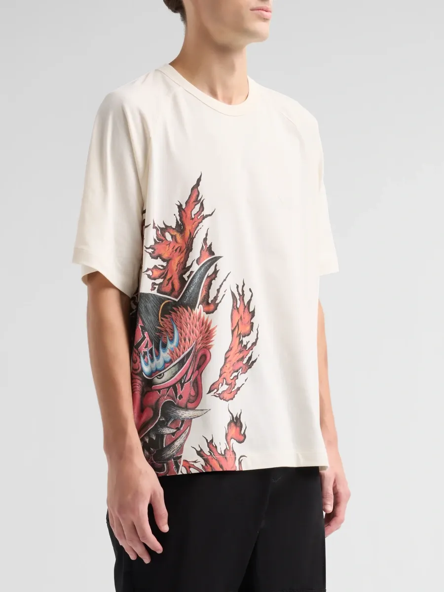 adidas Y-3 Men's Y-3 x adidas GFX Graphic Cotton T-Shirt | Thumbnail 4