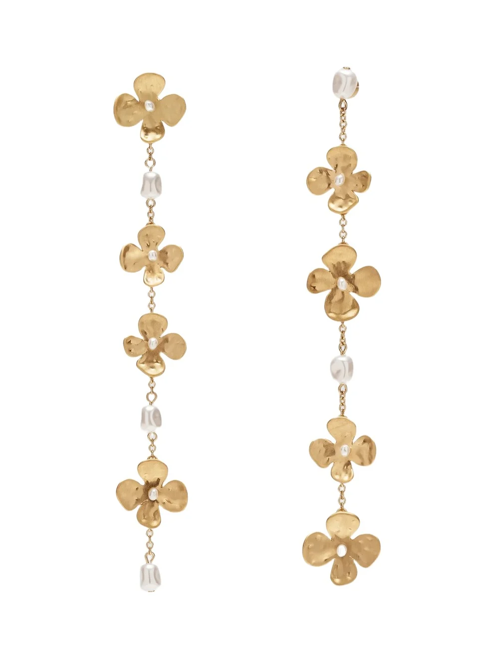Cult Gaia Women's Lucky Goldtone & Imitation Pearl Flower Chain Drop Earrings