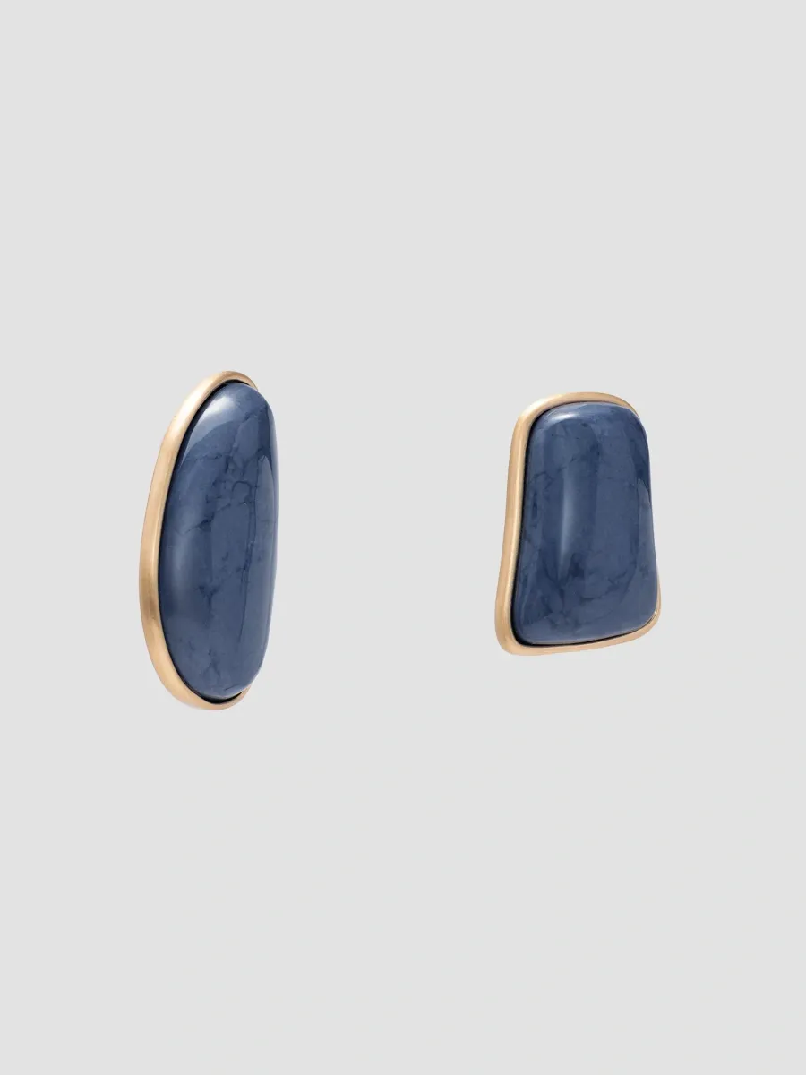 Cult Gaia Women's Yusra Goldtone & Natural Stone Mismatched Clip-On Stud Earrings | Thumbnail 3 Cult Gaia Women's Yusra Goldtone & Natural Stone Mismatched Clip-On Stud Earrings | Thumbnail 3