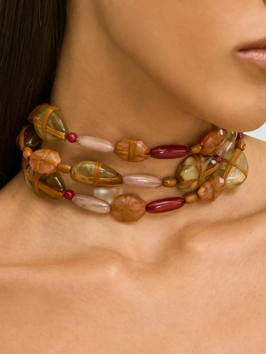 Cult Gaia Women's Tygra Goldtone & Resin Beaded Choker Necklace | Thumbnail 2