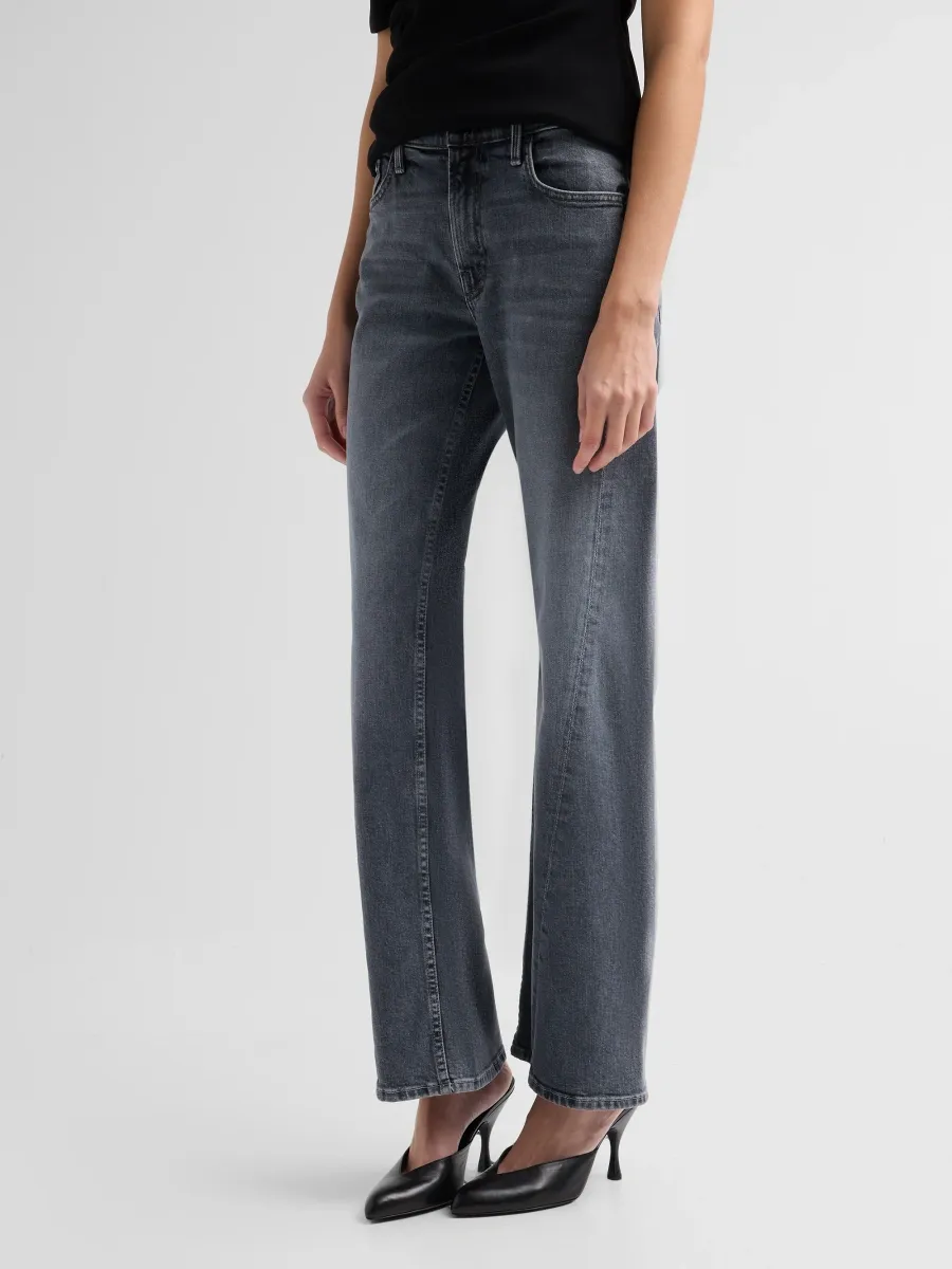 Mother Women's Bookie Twist Sneak Denim Mid-Rise Straight-Leg Jeans | Thumbnail 4 Mother Women's Bookie Twist Sneak Denim Mid-Rise Straight-Leg Jeans | Thumbnail 4