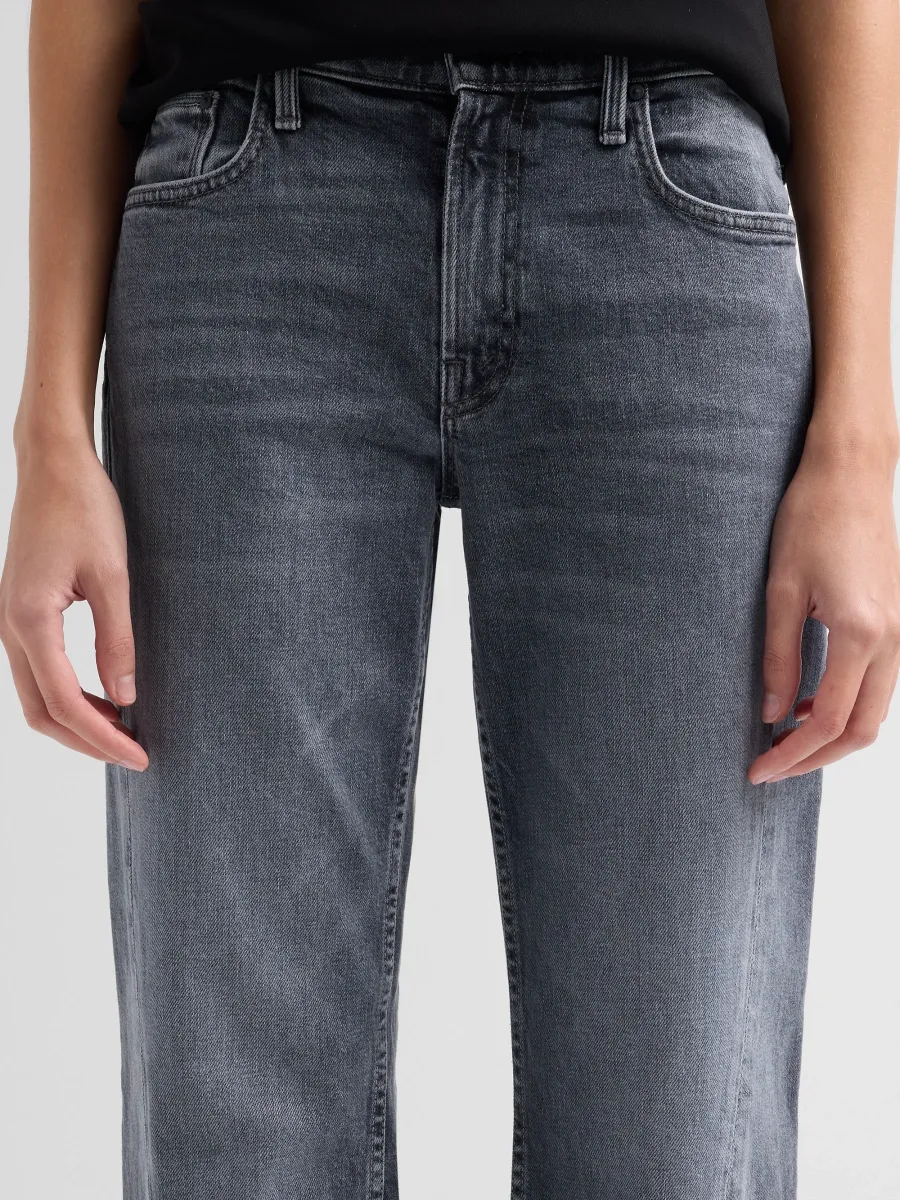 Mother Women's Bookie Twist Sneak Denim Mid-Rise Straight-Leg Jeans | Thumbnail 5 Mother Women's Bookie Twist Sneak Denim Mid-Rise Straight-Leg Jeans | Thumbnail 5