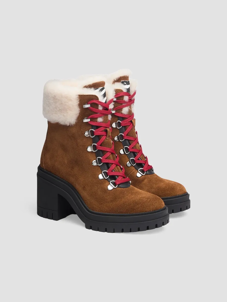 rag & bone Women's Bedford 90MM Faux Fur-Trimmed Suede Boots | Thumbnail 2