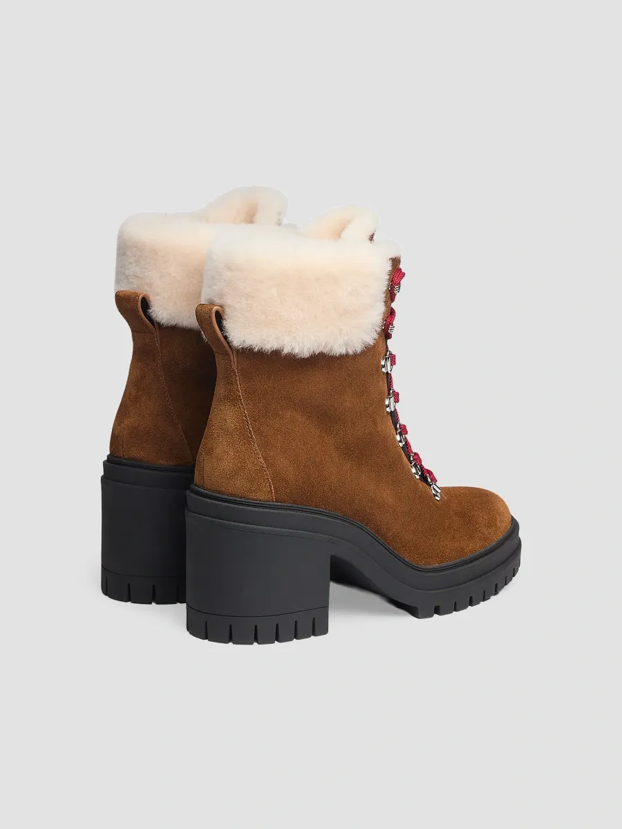 rag & bone Women's Bedford 90MM Faux Fur-Trimmed Suede Boots | Thumbnail 3