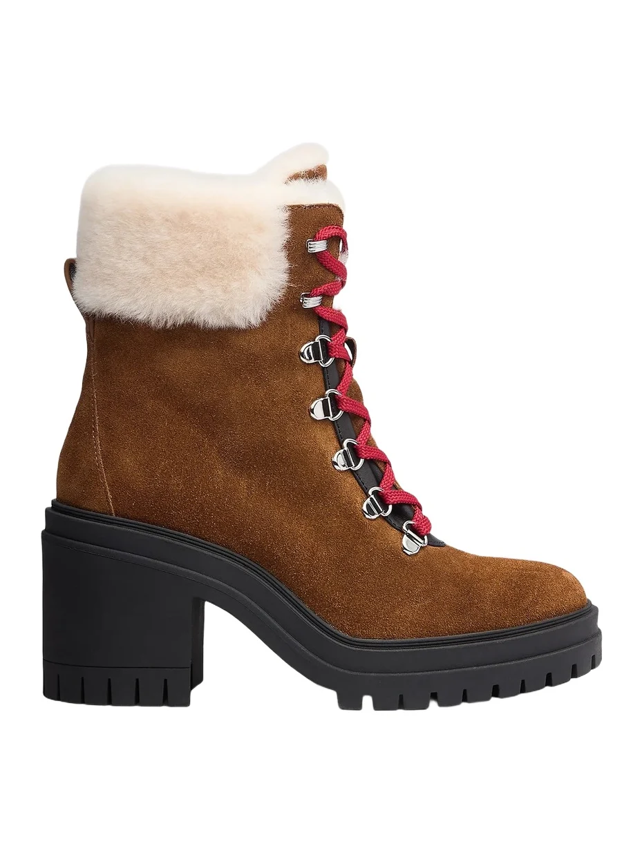 rag & bone Women's Bedford 90MM Faux Fur-Trimmed Suede Boots