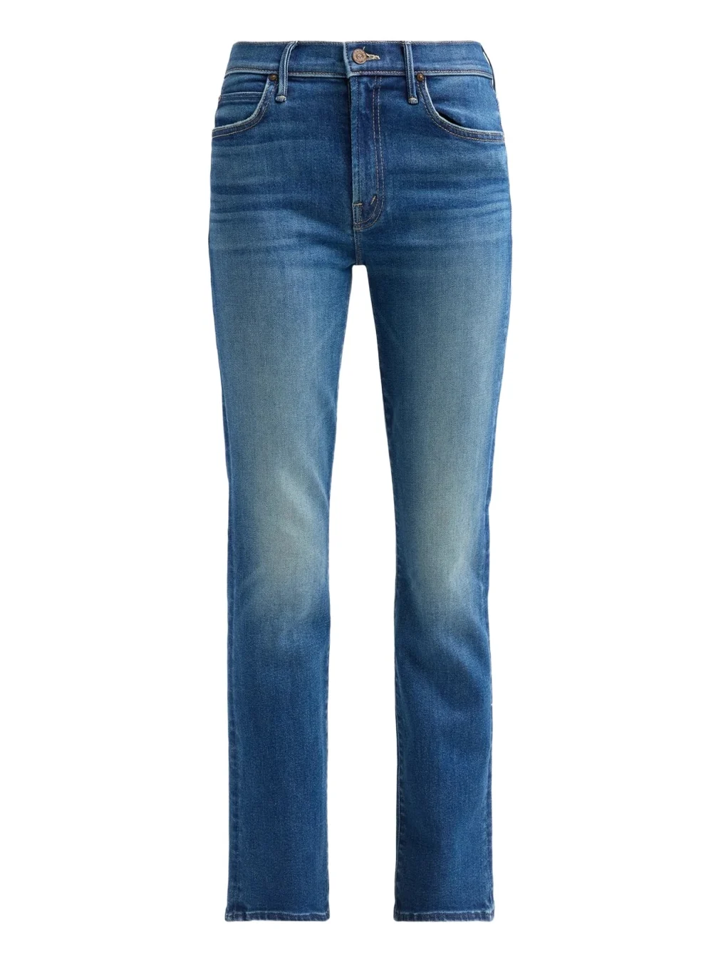 Mother Women's The Rascal Skimp Denim Mid-Rise Straight-Leg Jeans
