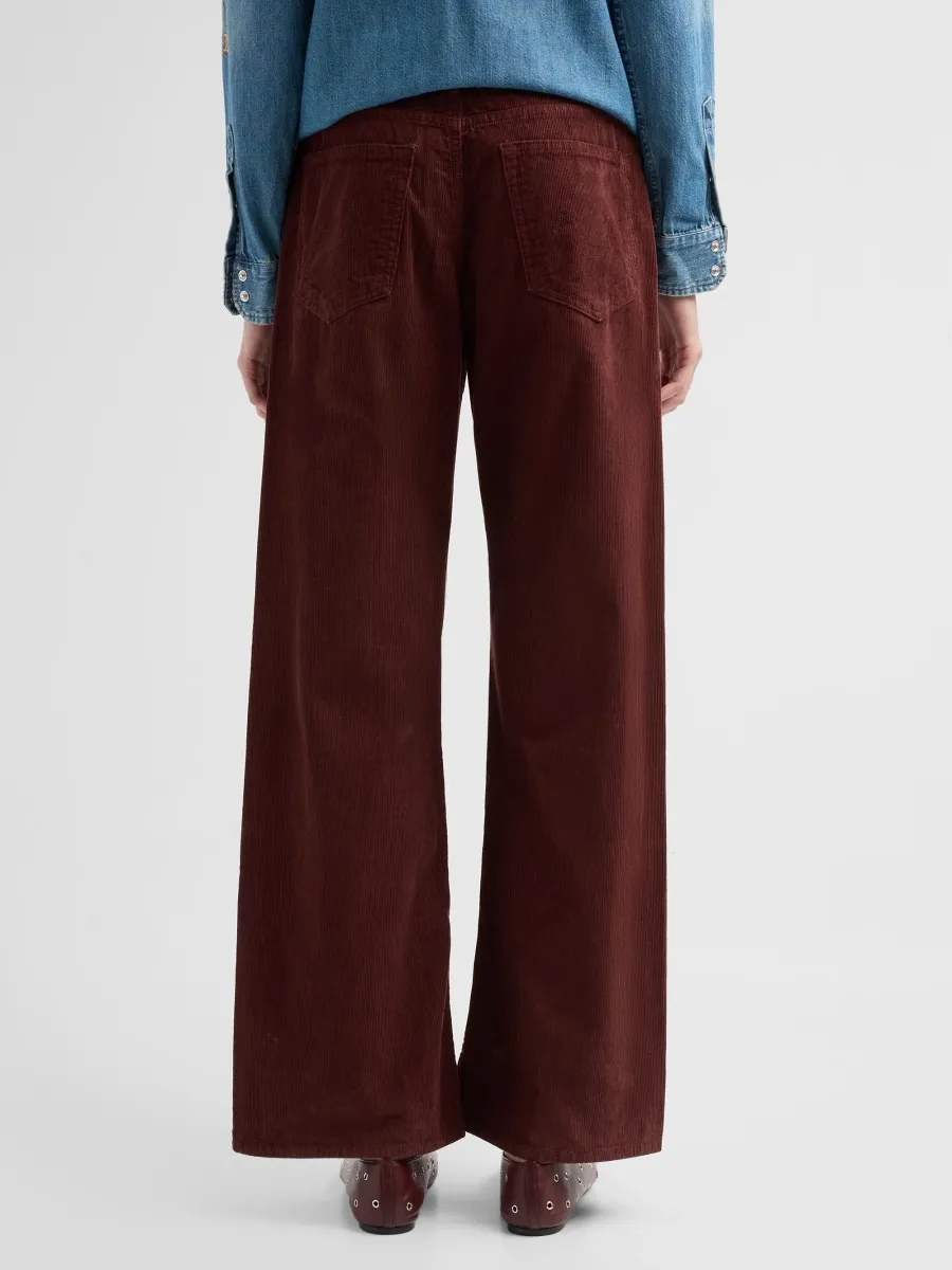 Mother Women's The Whip Skimp Corduroy High-Rise Wide-Leg Jeans | Thumbnail 3