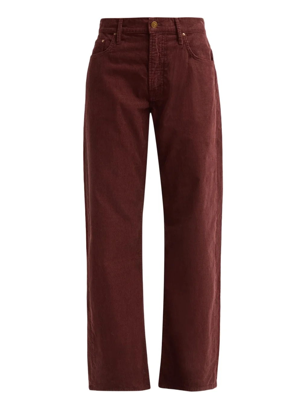 Mother Women's The Whip Skimp Corduroy High-Rise Wide-Leg Jeans