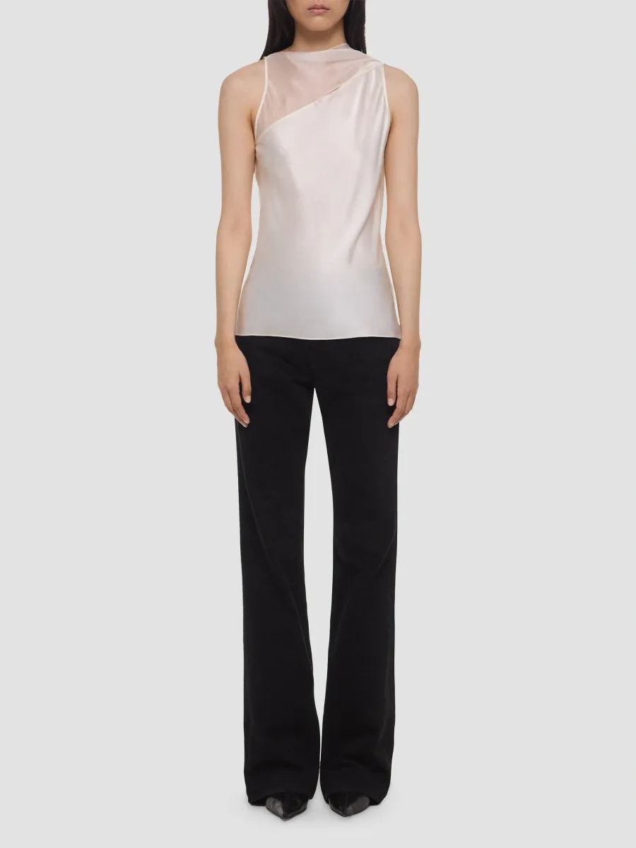 Helmut Lang Women's Silk Sleeveless Asymmetric Scarf Top | Thumbnail 2 Helmut Lang Women's Silk Sleeveless Asymmetric Scarf Top | Thumbnail 2