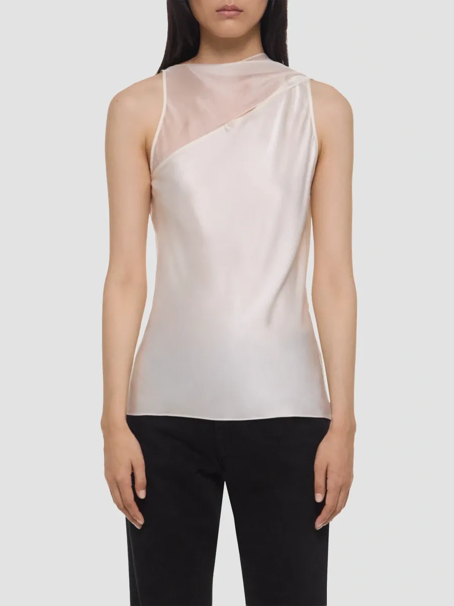 Helmut Lang Women's Silk Sleeveless Asymmetric Scarf Top | Thumbnail 3 Helmut Lang Women's Silk Sleeveless Asymmetric Scarf Top | Thumbnail 3