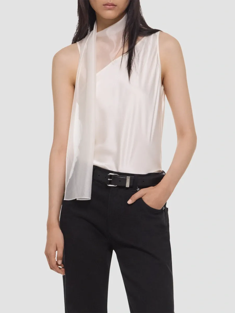 Helmut Lang Women's Silk Sleeveless Asymmetric Scarf Top | Thumbnail 5 Helmut Lang Women's Silk Sleeveless Asymmetric Scarf Top | Thumbnail 5